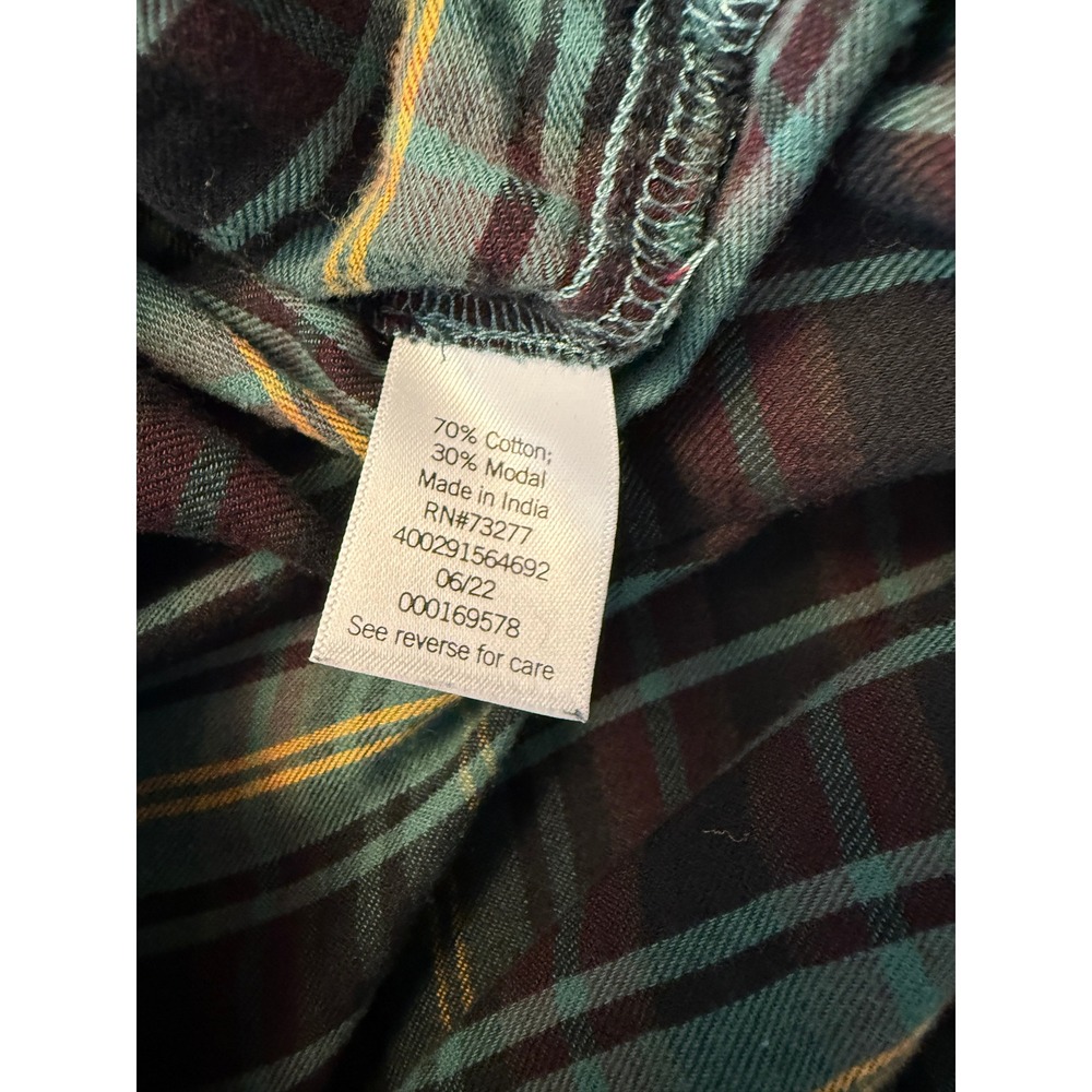 Vintage-Style Grunge‎ Plaid Flannel Button Down Green Black Soft Womens Size S - Picture 6 of 11